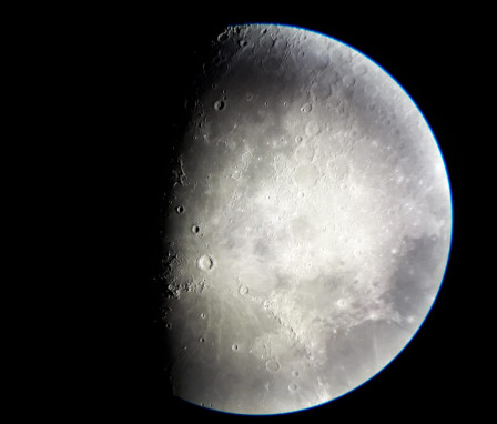 Moon through telescope